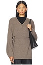 view 1 of 4 Laurina Wrap Cardigan in Truffle