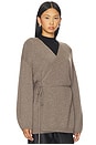 view 2 of 4 Laurina Wrap Cardigan in Truffle