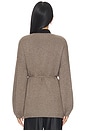 view 3 of 4 Laurina Wrap Cardigan in Truffle