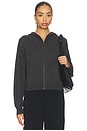 view 1 of 4 Ilie Zip Hooded Sweater in Charcoal