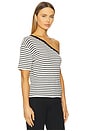 view 2 of 6 Mirana Stripes Top in Salt & Noir Stripes