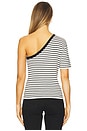 view 4 of 6 Mirana Stripes Top in Salt & Noir Stripes