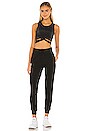 view 4 of 4 Gia Stretch French Terry Jogger in Graphite Black