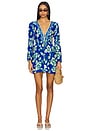 view 1 of 3 Cobalt Flora Agnes Mini Dress in Open Blue
