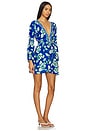 view 2 of 3 Cobalt Flora Agnes Mini Dress in Open Blue