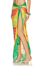 view 3 of 6 Tropical Landscape Isla Print Sarong in Bright Green