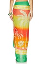 view 4 of 6 Tropical Landscape Isla Print Sarong in Bright Green