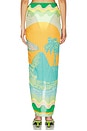 view 4 of 6 Pastel Mirage Isla Cover Up Skirt in Open Green