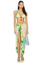 view 5 of 6 Pastel Mirage Isla Cover Up Skirt in Open Green