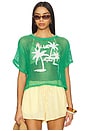 view 1 of 4 Tropical Cotta T-shirt in Bright Green