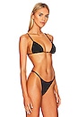 view 3 of 5 Zen Reversible Bikini Top in Midnight Black
