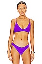 view 1 of 5 Creta Reversible Bikini Top in Purple