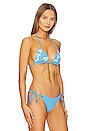 view 3 of 5 Balmy Reversible Bikini Top in Blue