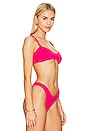 view 3 of 5 Splendour Reversible Bikini Top in Pink