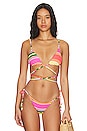 view 1 of 5 Connie Reversible Bikini Top in Multicolor
