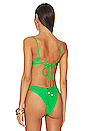 view 4 of 5 Dainty Reversible Bikini Top in Green