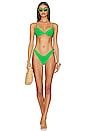 view 5 of 5 Dainty Reversible Bikini Top in Green
