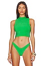view 1 of 5 Ipanema Reversible Bikini Top in Green