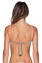 view 4 of 4 TOP BIKINI FANCY MUSTANG in Taupe & Coral