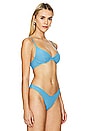 view 3 of 6 Reversible Dainty Bikini Top in Blue