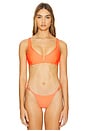 view 1 of 5 Reversible Victoria Bikini Top in Orange