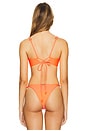 view 4 of 5 Reversible Victoria Bikini Top in Orange