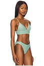view 3 of 5 Mirage Triangle Bikini Top in Green
