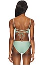 view 4 of 5 Mirage Triangle Bikini Top in Green