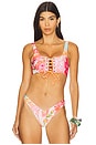 view 1 of 5 Dazzle Bikini Top in Blue
