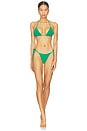 view 4 of 4 Jamaica Bliss Sunflash Bikini Bottom in Bright Green
