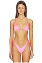view 1 of 4 Taffy Ginger Triangle Bikini Top in Pink