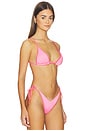 view 2 of 4 Taffy Ginger Triangle Bikini Top in Pink
