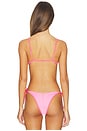 view 3 of 4 Taffy Ginger Triangle Bikini Top in Pink