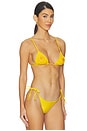 view 2 of 4 Sunburst Zen Triangle Bikini Top in Bright Yellow