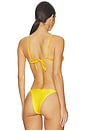 view 3 of 4 Sunburst Zen Triangle Bikini Top in Bright Yellow