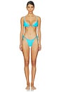 view 4 of 5 Aqua Dream Itza Triangle Bikini Top in Aquamarine