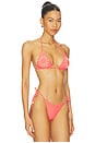 view 2 of 5 Sunset Punch Balmy Bikini Top in Bright Red