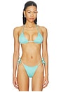 view 1 of 4 Indigo Veil Balmy Bikini Top in Pastel Blue