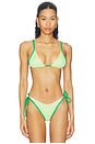 view 1 of 4 Green Symphony Ginger Bikini Top in Bright Green