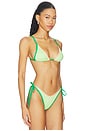 view 2 of 4 Green Symphony Ginger Bikini Top in Bright Green