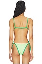 view 3 of 4 Green Symphony Ginger Bikini Top in Bright Green