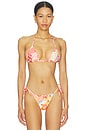 view 1 of 5 Cosmic Tropic Balmy Bikini Top in Open Pink