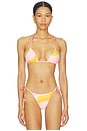 view 2 of 5 Cosmic Tropic Balmy Bikini Top in Open Pink