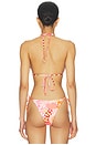 view 4 of 5 Cosmic Tropic Balmy Bikini Top in Open Pink
