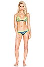 view 4 of 4 Sublime Rhyme Bikini Top in Lime & Blue Multi