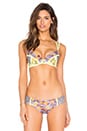 view 1 of 4 Spoil The Driver Bikini Top in Yellow Multi