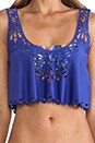 view 5 of 5 Laser Cut Out Top in Charming Royalty