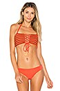 view 3 of 6 TOP BIKINI POMELO TROPIC in Red Multi