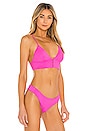 view 3 of 5 Heritage Fuchsia Pilot Bikini Top in Pink