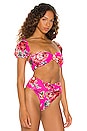 view 5 of 7 TOP BIKINI EBONY in Rose Mallow